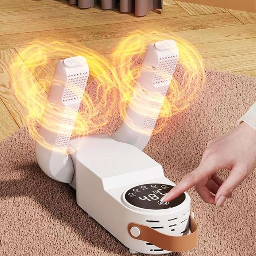 Portable Smart Multi-Functional Folding Shoe Dryer with Temperature Control