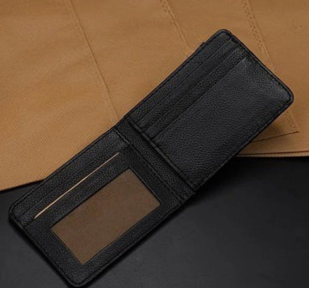 Men’s Black Double Wallet – Luxury Slim Design