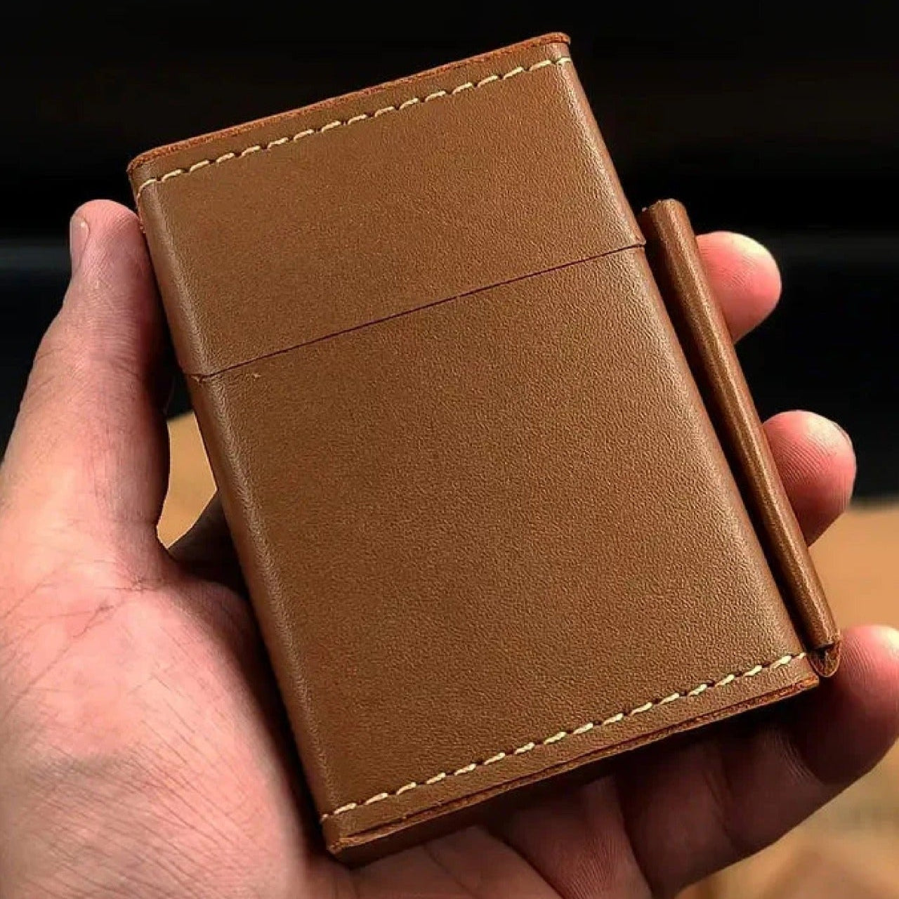 Leather Sutta Case with Holder